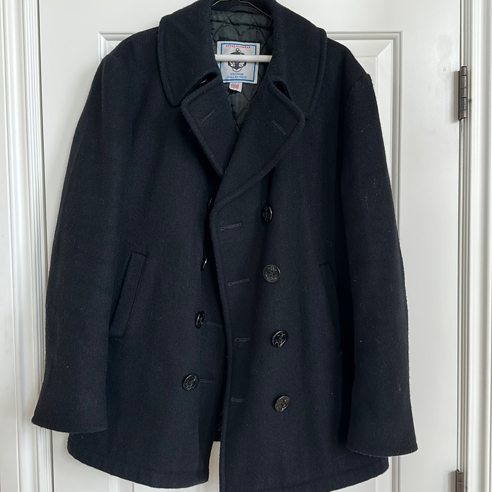 Sterlingwear Navy Peacoat Sz 42R Made in USA